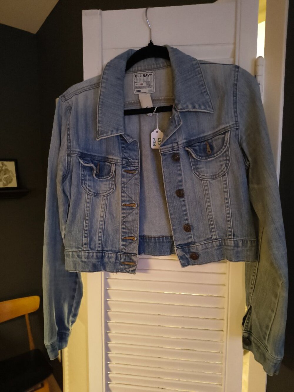 ✨Vintage✨ Old Navy Y2K Cropped Light Wash Denim Jacket M